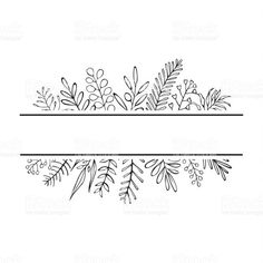 a black and white line drawing of leaves