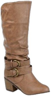 Trendy Fall Knee-high Boots With Buckle Closure, Wide Calf Buckle Mid-calf Boots For Winter, Wide Calf Mid-calf Boots With Buckle Closure For Winter, Wide Calf Faux Leather Boots With Buckle Closure, Fall Knee-high Boots With Buckle Closure, Wide Calf Mid-calf Boots With Buckle For Fall, Fall Mid-calf Boots With Buckle Closure, Wide Calf Brown Mid-calf Boots With Buckle, Brown Wide Calf Mid-calf Boots With Buckle Closure