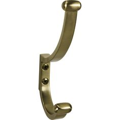 an antique brass door handle on a white background