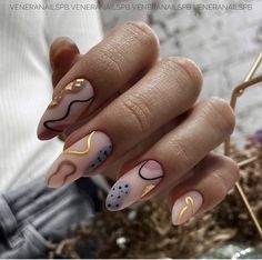 Minimal Nails Art, Abstract Nail Art, Minimal Nails, Nails Desing, Minimalist Nails, Dream Nails, Funky Nails, Pretty Acrylic Nails