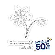 the princess can only hit 50 % off in the wild sticker is on sale