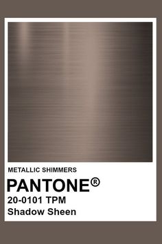 an advertisement for the metallic shimmers pantone's 20 - 1011 tpm shadow sheer