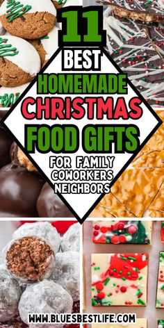 A collection of homemade Christmas food gifts for the holidays. Home Made Food Gifts Christmas, Christmas Snacks For Gifts Easy Diy, Food For Coworkers, Christmas Gift Baskets Baked Goods, Large Batch Christmas Gifts, Eatable Christmas Gift Ideas, Food Gifts To Make For Christmas, Dessert Christmas Gifts, Easy Baked Christmas Gifts