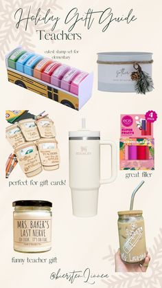 the holiday gift guide for teachers includes gifts from teacher's pantry, and more