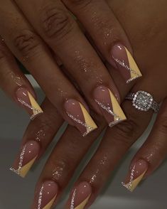 Ny Nails, Fancy Nails Designs, Nagel Tips, Simple Gel Nails, Work Nails, French Acrylic Nails, Short Square Acrylic Nails