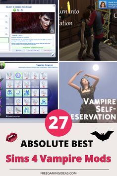 sims 4 vampire mods Sims 4 Vampire, Old Vampire, Vampire Eyes, Sims 4 Traits, Pelo Sims, Sims 4 Gameplay, Best Sims