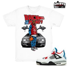 "Air Jordan 4 shirts to match the Retro Jordan 4 What The 4s Holiday 2019 sneaker release. \"To The Money\" - Shirt Design by Shirts4Sneakers. * Please note that the sneaker DOES NOT come with the t-shirt. [The sneaker is only intended to show the sneaker match] * Please allow 4-5 business days for handling time. * 6.0oz - 100% Pre Shrunk Cotton - Gildan Tee * All shirts are made to order with high-quality direct to garment print. * For sizing please refer to our sizing chart. POSITIVE Feedback What The 4s, Retro Jordan 4, Air Jordan 4 Fire Red, Jordan 4 Fire Red, Ems Shirts, Jordan 4 Red, Jordan 4 Bred, Money Shirt, Retro 9