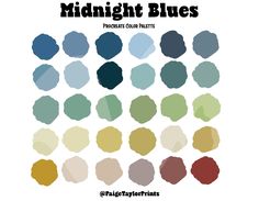 the color palette for midnight blues