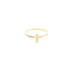 "WE ARE ON VACATION! Our workshop will be closed from the 6th until the 30th of August. Don't miss our \"while we are away\" special discount! \"Elegant and discreet! A tiny cross to wear every day. This delicate ring can bring a sparkle to your day. Feel shiny and protected with a touch of gold!\" --Fairy Goldcharm ♥♥ CUSTOMIZATION ---> Available in three colors of gold. ---> Please don't forget to select your ring size carefully. ♥♥ DETAILS The cross is 4.3mm x 5.8mm (approx. 0.17in x 0. Gold Cross Jewelry For Promise, 14k Yellow Gold Cross Rings, Gold Cross Rings In Sterling Silver, Gold Sterling Silver Cross Ring, Gold Cross Ring, Tiny Cross, Solid Gold Band, Mini Cross, Geometric Ring