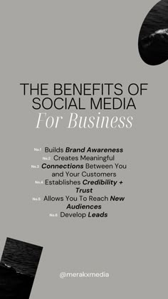 the benefits of social media for business book cover with black and white photograph of ocean waves