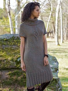 Ravelry: Akin pattern by Norah Gaughan Norah Gaughan, Fashion Design Patterns, Knitted Tops, Knit Outfit, Knit Fashion, Knit Skirt, Knee Length Dress, Crochet Dress, Crochet Clothes