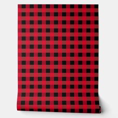 a red and black plaid wallpaper pattern