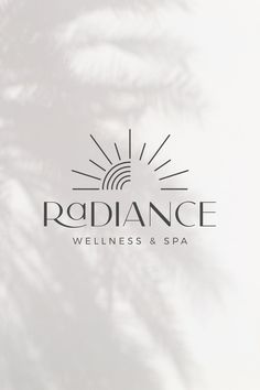 the logo for radiance, a health and spa resort in palm beach florida