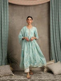 Buy India's finest designer clothing and accessories online. Shop from the wide range of Kurta and sets collection available at Trendroots. Printed Salwar Suit, Blue Anarkali, Amber Light, Gota Work, Printed Dupatta, Straight Fit Pants, Lehenga Saree, Festive Wear, Sewing Design