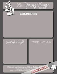 a gray and white calendar with flowers on it