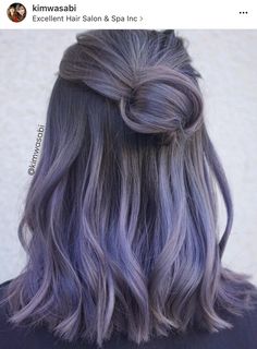 Dyed Hair Ombre, Short Dyed Hair, Hairstyle Girl, Dyed Hair Pastel, Pink Hair Dye, Brown Hair Dye, Purple Highlights, Hair Color Purple