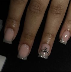 Ethereal Nails, Aesthetic Nails, Silver Chrome, Birthday Planning, Square Acrylic Nails, Nails Inspo, Fire Nails, Nails Ideas