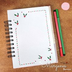 Márgenes bonitos versión invernal/navideña Christmas Border Design, تزيين دفاتر, Boarders Designs For Projects, Christmas Cards Drawing, Colorful Borders Design, Front Page Design, Bond Paper Design, Creating A Bullet Journal