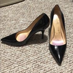 Gently Used 4” Heel Dust Bag No Box Kate Spade Pointed Toe Leather Heels, Kate Spade Luxury High Heels, Elegant Black Kate Spade Heels, Kate Spade Closed Toe Leather Heels, Kate Spade Leather Closed Toe Heels, Kate Spade Leather Heels With 4-inch Heel, Kate Spade Black Pointed Toe Heels, Kate Spade 4-inch Leather Heels, Black Kate Spade Pointed Toe Heels