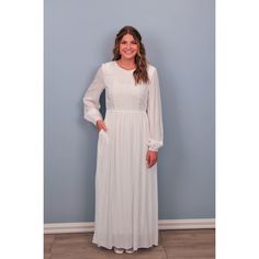 This dress is a great choice for an LDS temple dress. The rayon fabric is lightweight and soft. This dress features bishop sleeves, lace trim work on the bodice and two pockets. This pull on style is easy with a keyhole button in the back and elastic in the back of the waistline for a comfortable fit. Fully lined. Care instructions-Dry clean. Fabric: 100% Rayon Size Bust Length (shoulder to hem) Small 38" 59" Medium 40" 59" Large 44" 60" XL 48" 60" 2X 52" 60" 3X 56" 61" SKU#1023 White Temple Dress, Lds Temple Dress, White Temple, Temple Dress, Trim Work, Lds Temple, Lds Temples, Rayon Fabric, All White