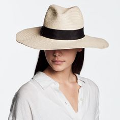 HARBOR STRAW HAT | James Perse Los Angeles Window Shopper, Pretty Hats, Belly Button Piercing, Simply Chic, Women's Hats, Black Ribbon, Hat Band, Ribbon Bow, Wide Brimmed