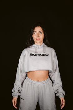 Brnd Crop Hoodie - BURNED Studio