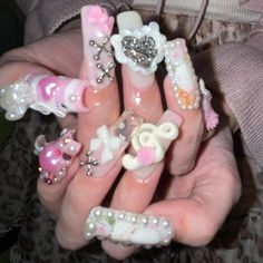 姫ギャル🪽 #sucrextension #sucrepupilion | Instagram Nail Growth Tips, Kawaii Nail Art, Nail Piercing, Junk Nails, Nails Now, Instagram Direct, Pretty Gel Nails, Nail Tattoo, Slime Asmr