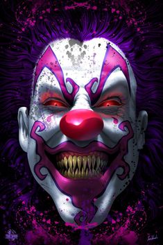 a clown's face with the words, no rest for the wheel on it