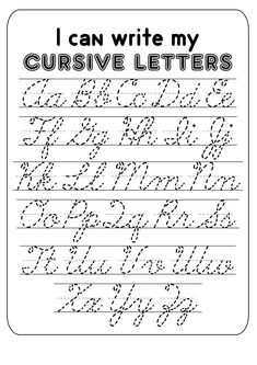 i can write my cursive letters worksheet