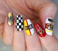 Fathers day nails Father Daughter Bond, Yellow Colour Scheme, Dads Favorite, Nail Art Pen, Tie Pattern, Show Appreciation, Art Pens, Creative Nails, Complementary Colors