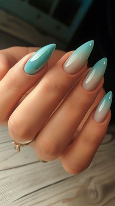 Teal Acrylic Nails, Latest Nail Designs, Color For Nails, Summery Nails, Vibrant Nails, Minimalist Nails, Pretty Acrylic Nails, Best Acrylic Nails, Purple Nails