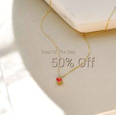 14k Solid Gold Red Heart Necklace - Love Charm Necklace - 14k Gold Heart Necklace - Summer Jewelry - Fine Jewelry for Women Show your love with this classic and elegant 14k solid gold heart / love pendant necklace. This is a good gift idea for those whom you love. 🔳WARRANTY🔳 *6 Months warranty. *Free Shipping without price limit. *Easy Return and Replacement 30 days after purchase. Just contact me 😊 🔳14K SOLID GOLD RED HEART NECKLACE🔳 *Material: 14k Solid Gold (NOT GOLD PLATED OR FILLED) *G Red Heart Charm Necklace For Anniversary Gift, Valentine's Day Gift 14k Gold Necklace, Fine Jewelry Necklace For Valentine's Day, Valentine's Day Gift Fine Jewelry Heart Necklace, Yellow Gold Necklaces With Heart Detail For Valentine's Day, Yellow Gold Necklace With Heart Detail For Valentine's Day, Dainty Heart Necklace For Valentine's Anniversary, Red Necklace With Heart Charm For Anniversary Gift, Heart Detail Necklace For Valentine's Day