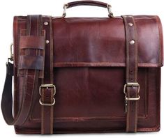 ad eBay - Find many great new & used options and get the best deals for Men's 18" Full Grain Large Leather Messenger Bag Brown Leather Laptop Briefcase at the best online prices at eBay! Free shipping for many products! Classic Rectangular Travel Bag For Gift, Leather Satchel Case For Daily Use, Classic Rectangular Travel Bag As A Gift, Classic Rectangular Travel Bag As Gift, Classic Rectangular Leather Backpack With Adjustable Strap, Classic Leather Travel Bag As Gift, Soft Leather Rectangular Briefcase For Travel, Soft Leather Briefcase For Travel, Travel Briefcase In Soft Leather