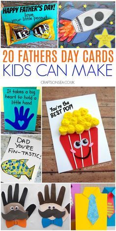 father's day card ideas for kids to make with their own hands and fingers