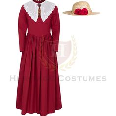 Step back in time with our beautifully crafted Children's Victorian Day Dress, the ideal choice for Victorian-era parties, tea gatherings, or as a charming Sunday best outfit. This dress stunningly replicates the grace and elegance that defined the Victorian period, ensuring your child will look the part at any themed event or special occasion. Crafted from high-quality cotton twill, this dress is comfortable and durable, making it suitable for formal occasions and imaginative play. The zipper back closure ensures easy dressing while maintaining an authentic vintage appearance. Key Features Include: *Detachable Victorian Eyelet Collar with a delicate sequin brooch embellishment, adding a touch of   historical elegance to the outfit. *A matching Victorian-era straw hat adorned with satin fl Sequin Brooch, Victorian Day Dress, Sunday Best Outfit, White Lace Gloves, Victorian Tea Party, Victorian Gown, Girls Day, Victorian Period, Lace Gloves