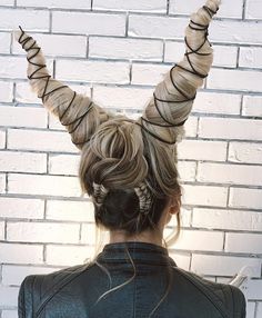 Horned Hairstyle, Horn Hairstyle, Maleficent Hair, Only Classy, Hair Horn, Event Hairstyles, Horn Hair