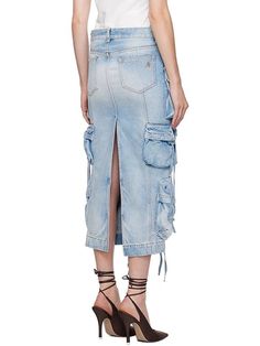 Skirt length: Mid-length Waist type: High waist Material composition: Cotton, Denim Mid Calf Skirt, Long Denim Skirt, Empire Waistline, Denim Skirt Women, Safari Style, Modern Baby, Jean Skirt, Cut Design, Skirt Length