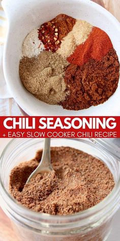 chili seasoning and easy slow cooker chili recipe