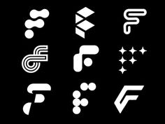 the different type of font and numbers are shown in white on a black background with stars