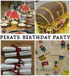 there are pictures of pirate birthday party decorations