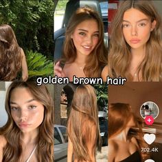 Golden Brown Hair, Brown Hair Inspo, Dye My Hair, Hair Inspo Color, Light Brown Hair, Brunette Hair