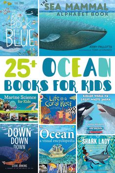 25 ocean books for kids to read in the water and sea animals are featured on this page