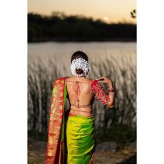 Green traditional silk saree. This piece surely looks regal and classy! Red bridal blouse sold separately! Saree comes with original blouse. Red Bridal Blouse, Indian Bridal Couture, Traditional Silk Saree, Celebrity Closet, Bridal Blouse, Work Style, Bridal Couture, Red Fabric, Indian Bridal