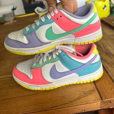 2021 Wmns Dunk Low Se 'Candy Worn Twice Wmns Dunk Low, Shoes 2021, Girly Shoes, Nike Pink, Dunk Low, Candy Colors, Womens Shoes Sneakers, Pink Purple, Nike Shoes