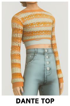 Sims 4 Crochet, Best Sims 4 Cc, Cc Top, Luscious Hair, Sims 4 Toddler, Best Sims, Comfortable Sweater, Sims 4 Cc Finds, The Sims4