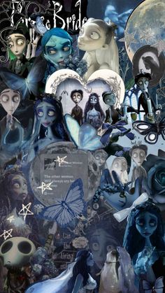 a collage of images with different characters