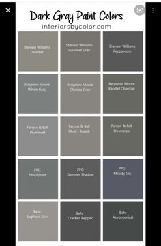 the dark gray paint colors are shown in this screenshote screen shot from their website