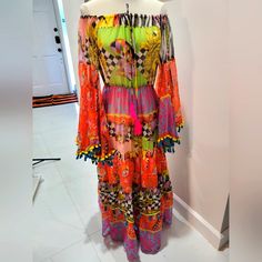 Stunning Dress I Brought Back From Positano, It Says One Size, But I Would Say Max Fit Would Be A Medium. Italy Beach, Italy Beaches, Sheer Maxi Dress, Positano Italy, Beach Covers, Positano, Stunning Dresses, Orange Yellow, Womens Swim