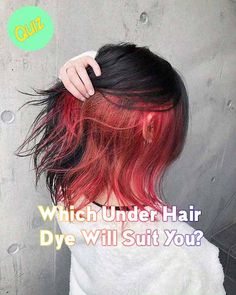 Colour Hair Underneath, Hair Color Inside The Hair, Cool Hairstyles Grunge, Hair Dye Back Of Head, Hair Inspo Died, Hidden Colored Hair, Where To Dye Your Hair, What Hair Suits Me, Should I Dye My Hair Red