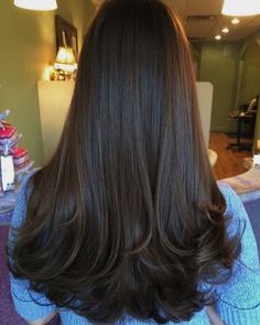 Hair Inspiration Long, Long Brown Hair, Haircuts For Medium Hair, Haircuts Straight Hair, Long Layered Hair, Haircuts For Long Hair, Dark Brown Hair, Aesthetic Hair